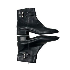Talbots Black Leather Ankle Boots Size 6B